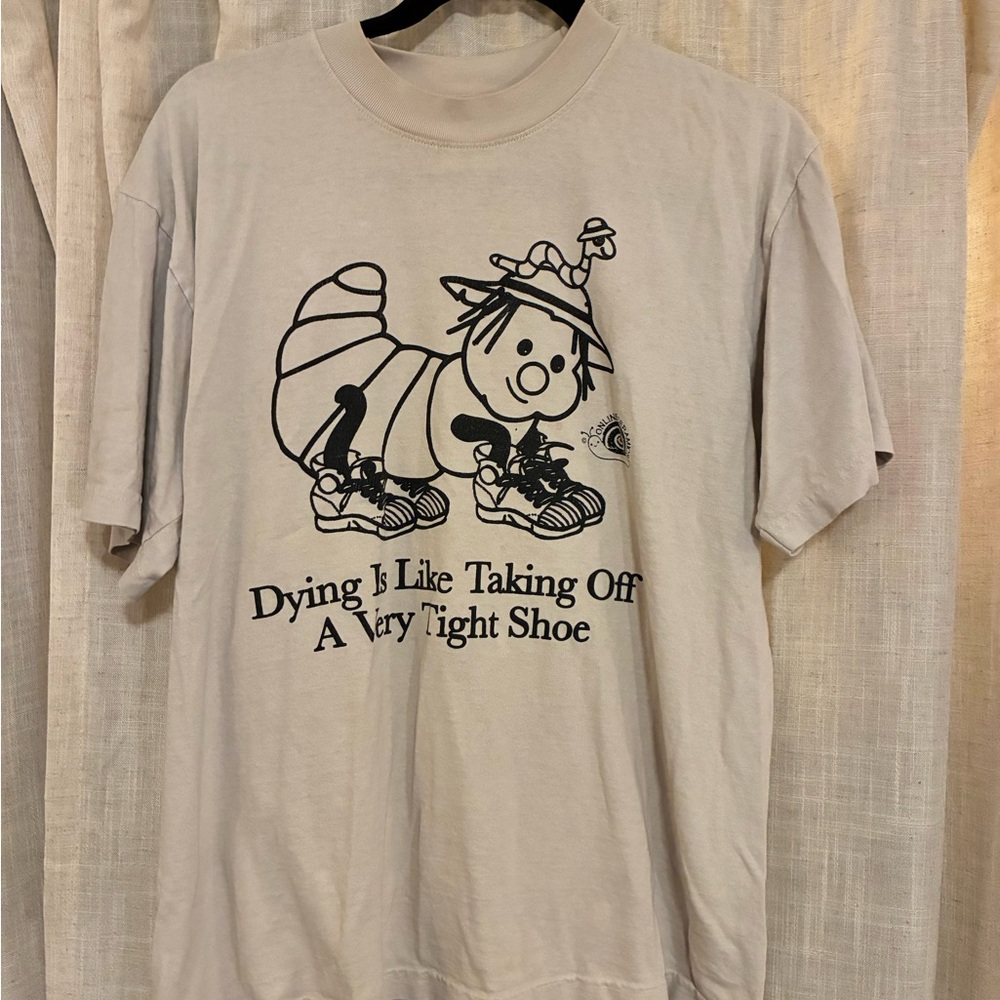 Online Ceramics Dying is like taking off a very tight shoe T shirt Small - Picture 6 of 7